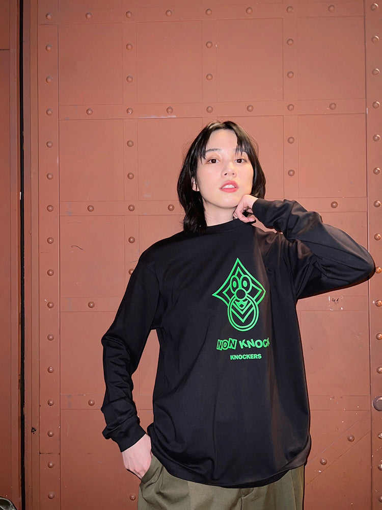 【のんFC限定】コンコンくんロンT(Black)