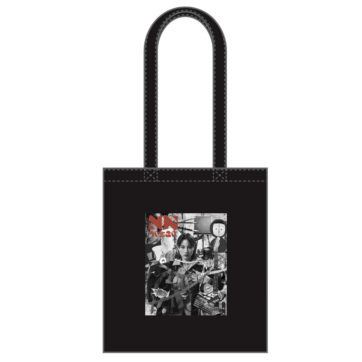 トートバッグ kmgn のん10≧20ビジュアルトートバッグ（BLACK／WHITE） – NON GOODS SHOP