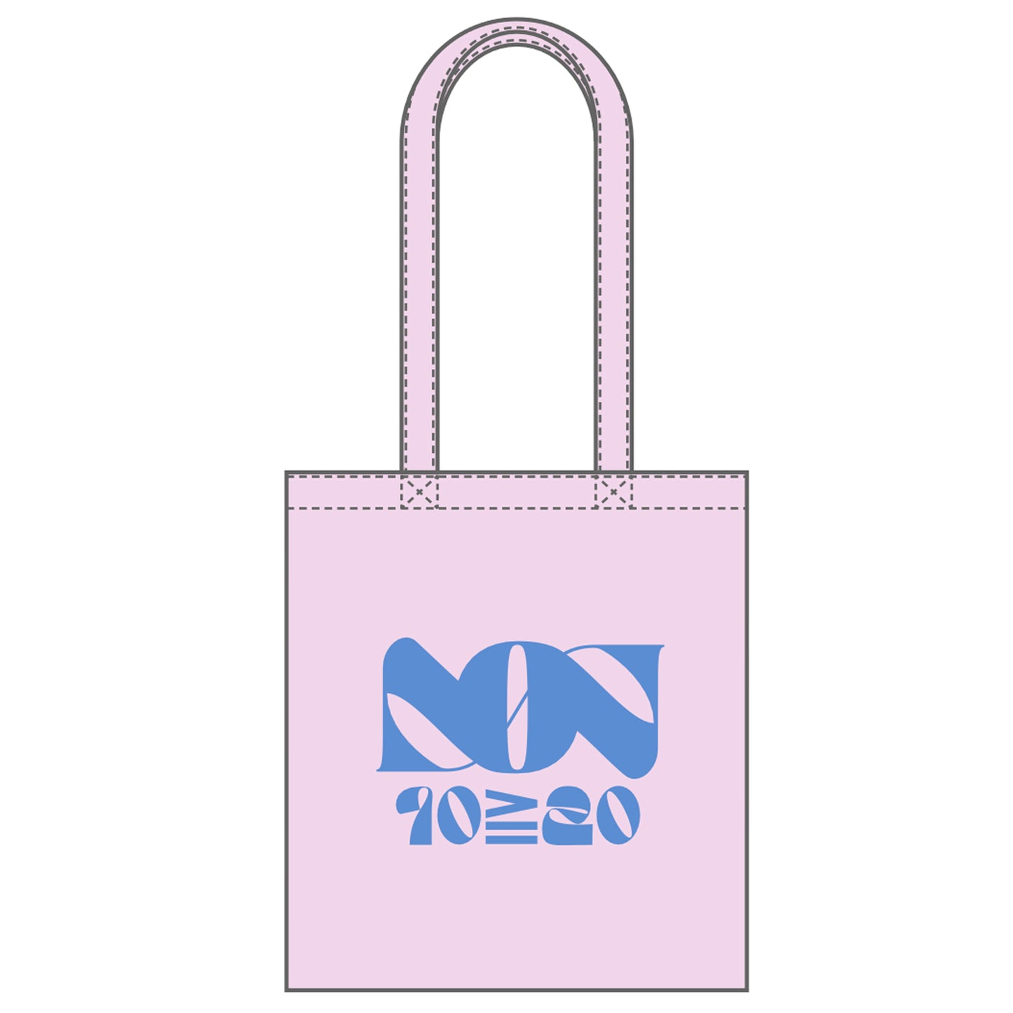 【FC先行】のん10≧20ロゴトートバッグ（PINK／CREAM YELLOW）
