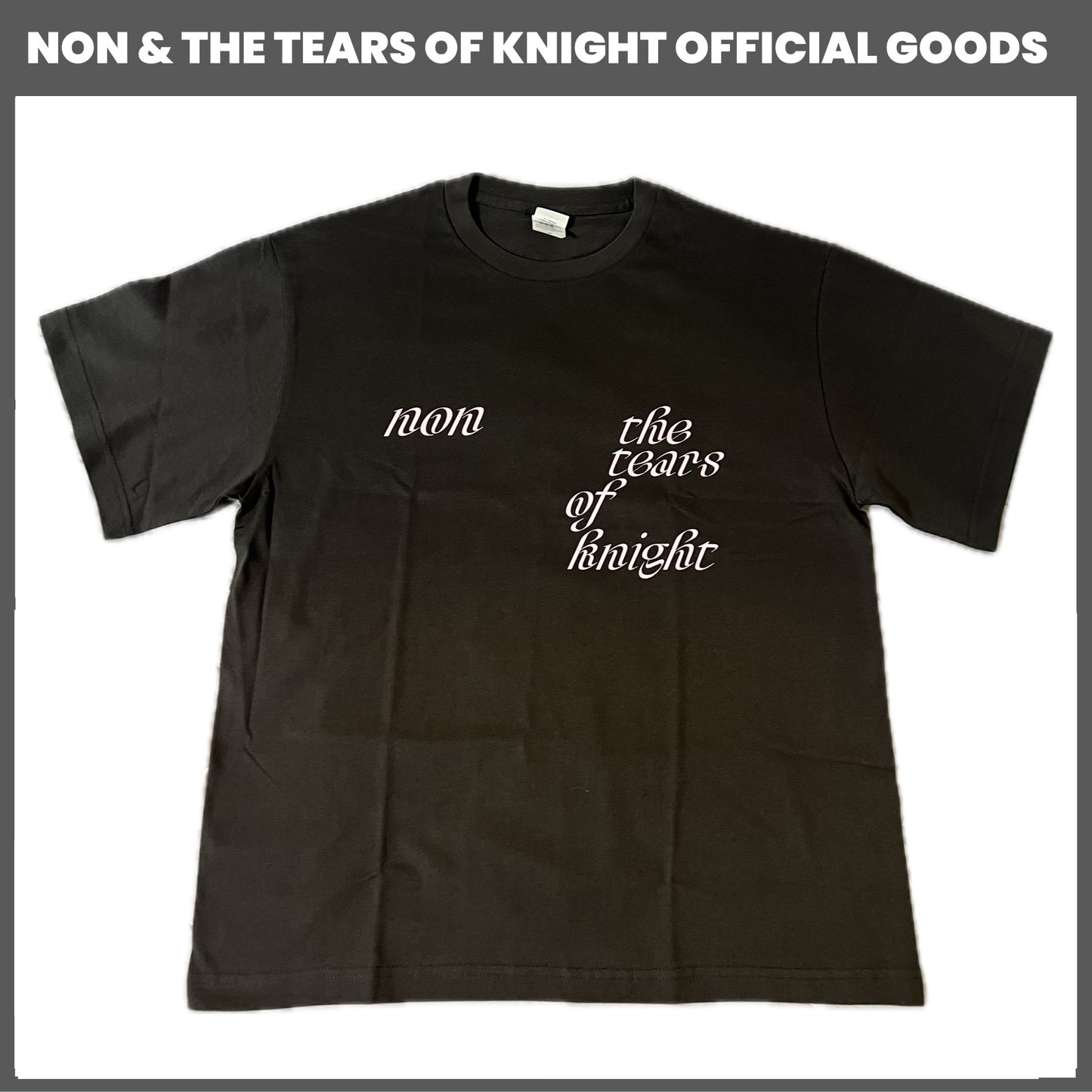 のん＆the tears of knight Tシャツ（ブラックボディ ✕  ピンクプリント）