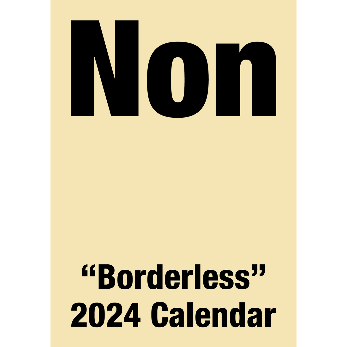 【Non Knock特典付き】のんカレンダー2024 “Borderless” 壁掛カレンダー